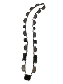 ANTIQUE ART DECO & HEMATITE GLASS NECKLACE
