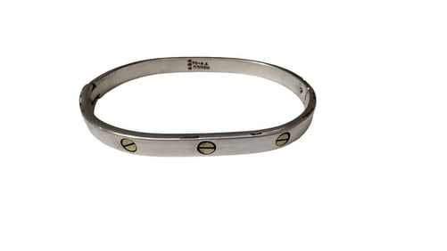 VINTAGE NAIL HEAD STERLING BANGLE MEXICO TV-51