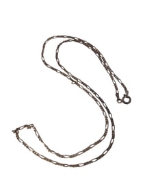 VINTAGE STERLING FIGARO CHAIN NECKLACE