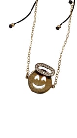 SUPER CUTE STERLING AND STRING EMOJI FRIENDSHIP BRACELET