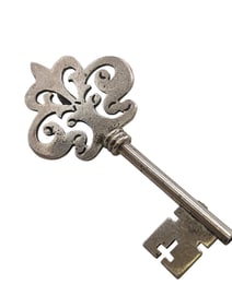 VINTAGE SIGNED MEXICO 925 TAXCO KEY PENDANT BROOCH