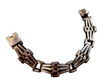 VINTAGE MCM TAXCO STERLING 925 TR-86 GEOMETRIC BRACELET