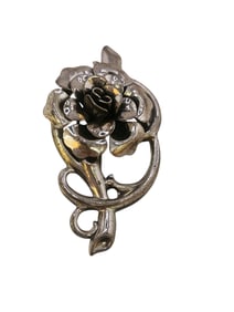 VINTAGE JEWEL ART STERLING FLOWER BROOCH