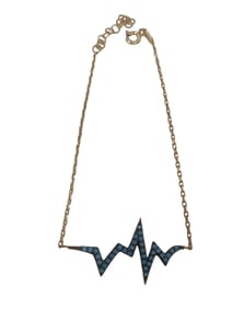 VINTAGE 925 STERLING WITH GOLD WASH ZIGZAG BRACELET