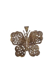 VINTAGE STERLING FILIGREE BUTTERFLY PENDANT