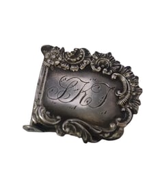 ANTIQUE STERLING ART NOUVEAU BELT BUCKLE