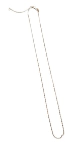 ANTIQUE STERLING DAINTY FINE CHAIN NECKLACE
