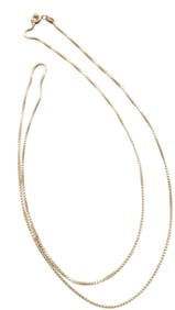 VINTAGE STERLING FINE BOX CHAIN NECKLACE
