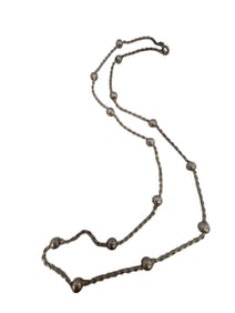 VINTAGE STERLING ROPE & BALL NECKLACE