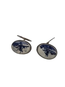 VINTAGE STERLING DELPH CUFFLINKS