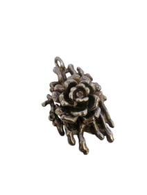 VINTAGE HEAVY BRUTALIST FLOWER ABSTRACT PENDANT