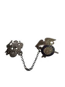 VINTAGE STERLING ARMY CHATELAINE PINS