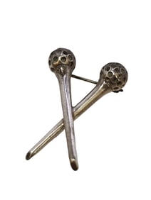 VINTAGE SIGNED 925 STERLING GOLF TEES BROOCH