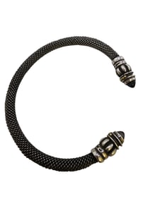 VINTAGE CAVIAR BY LAGOS 925 AND 750 GOLD BRACELET WITH SEMI PRECIOUS STONE