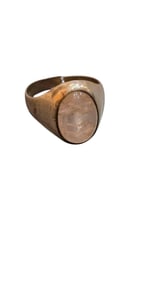 VINTAGE STERLING AND POSSIBLY MOONSTONE RING
