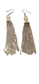 VINTAGE MULTI CHAIN 4.5" PIERCED EARRINGS