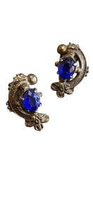 ANTIQUE SILVER TONE DECORATIVE AND GLASS CLIPS