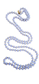 VINTAGE 58" ACRYLIC BEADED NECKLACE WITH FANCY CLASP