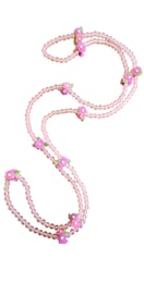 VINTAGE ACRYLIC FLOWER BEADED NECKLACE