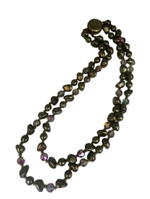 VINTAGE SIGNED AUSTRIA GLASS PEARLS AND CRYSTAL DOUBLE STRAND NECKLACE