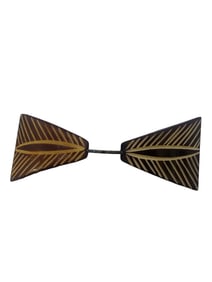 2 TONE BAKELITE JABOT PIN