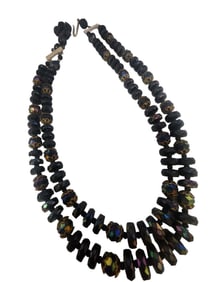 VINTAGE ACRYLIC DOUBLE STRAND W GERMANY NECKLACE