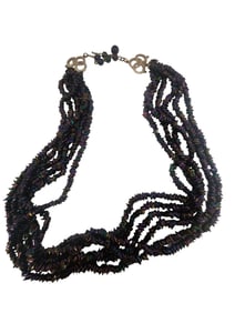 VINTAGE GLASS MULTIPLE STRAND NECKLACE