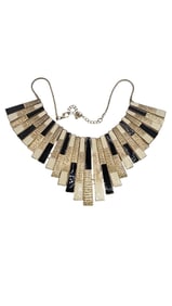 HUGE ENAMEL CLEOPATRA STYLE ENAMEL BIB NECKLACE