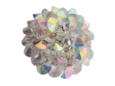 VINTAGE SIGNED VENDOME WIRED CRYSTAL BROOCH