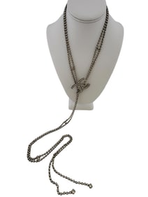 VINTAGE DOUBLE CC LOGO RHINESTONE NECKLACE OR BELT