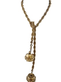 VINTAGE HEAVY GOLDTONE LARIET NECKLACE