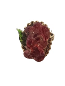 VINTAGE ADJUSTABLE GLASS RING