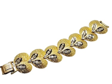 VINTAGE SIGNED ART ARTHUR PEPPER BRUSHED MATTE GOLD BRACELET 1475