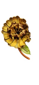 VINTAGE DIMENSIONAL ENAMEL FLOWER BROOCH 5/2