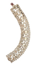 VINTAGE UNSIGNED BLINGY RHINESTONE BRACELET 5/9