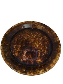 ANTIQUE BENNINGTON STYLE SPLATTERWARE/SPONGEWARE PORCELAIN PIE PLATE