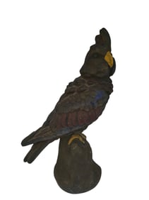 ANTIQUE HEAVY CAST IRON CROW DOOR STOP