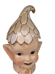 VINTAGE PIXIE/ELF IRIDESCENT COOKIE JAR