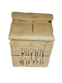 VINTAGE RARE MCM BROWN SUGAR BAGGER COOKIE JAR