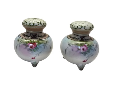 ANTIQUE UNMARKED NIPPON PORCELAIN SALT AND PEPPER