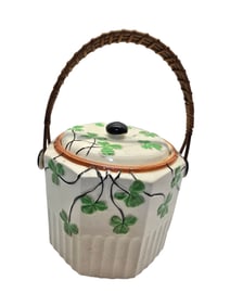 VINTAGE MADE IN JAPAN PORCELAIN CLOVER BISCUIT JAR