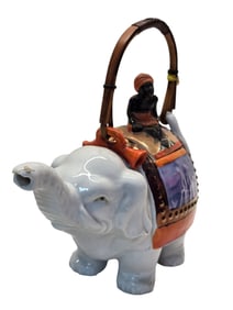 ANTIQUE 1920S PORCELAIN T&T TAKITO JAPAN ELEPHANT TEA POT WITH RIDER *AS IS*