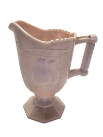 VINTAGE JEANNETTE MILK GLASS PALE PINK PITCHER