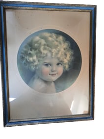 VINTAGE BESSIE PEASE GUTMANN SUNBEARL FRAMED PRINT