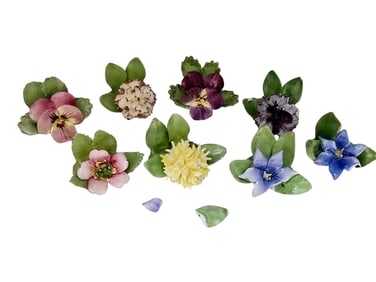 VINTAGE SET OF 8 ROYAL ADDERLEY BONE CHINA PLACE CARD HOLDERS
