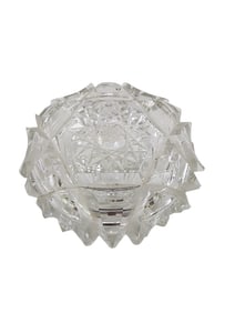 VINTAGE CUT CRYSTAL COVERED DISH, SOME CHIPS