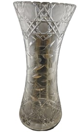 VINTAGE AMERICAN BRILLIANT CRYSTAL VASE