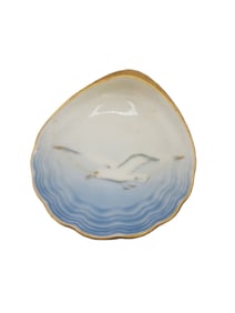 VINTAGE SIGNED B AND G SEAGULL SHELL TINY DISH