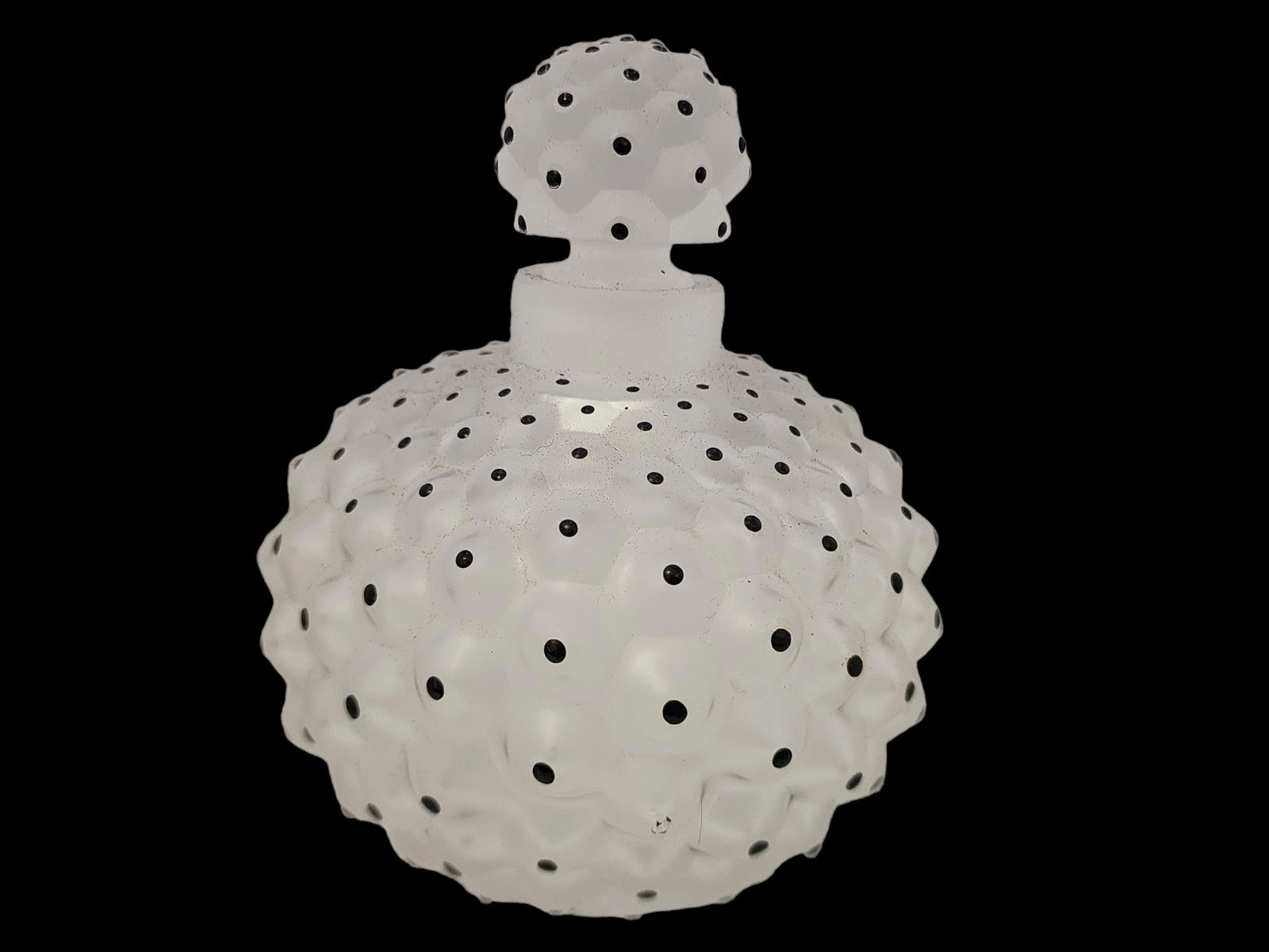 VINTAGE SIGNED LALIQUE FRANCE CACTUS GLASS PERFUME BOTTLE (1 of 4)