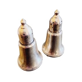 VINTAGE SIGNED DUCHIN CREATION STERLING OVER GLASS SALT & PEPPER SHAKERS